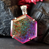 102.75 Ct Lab-Created Monarch Opal 925 Sterling Silver Gems Pendant Certified